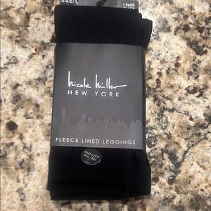 Nicole Miller Black Fleece Lined Leggings